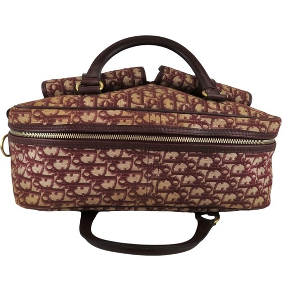 Christian Dior Boston Bag Leather Trotter Burgundy - Picture 6 of 16
